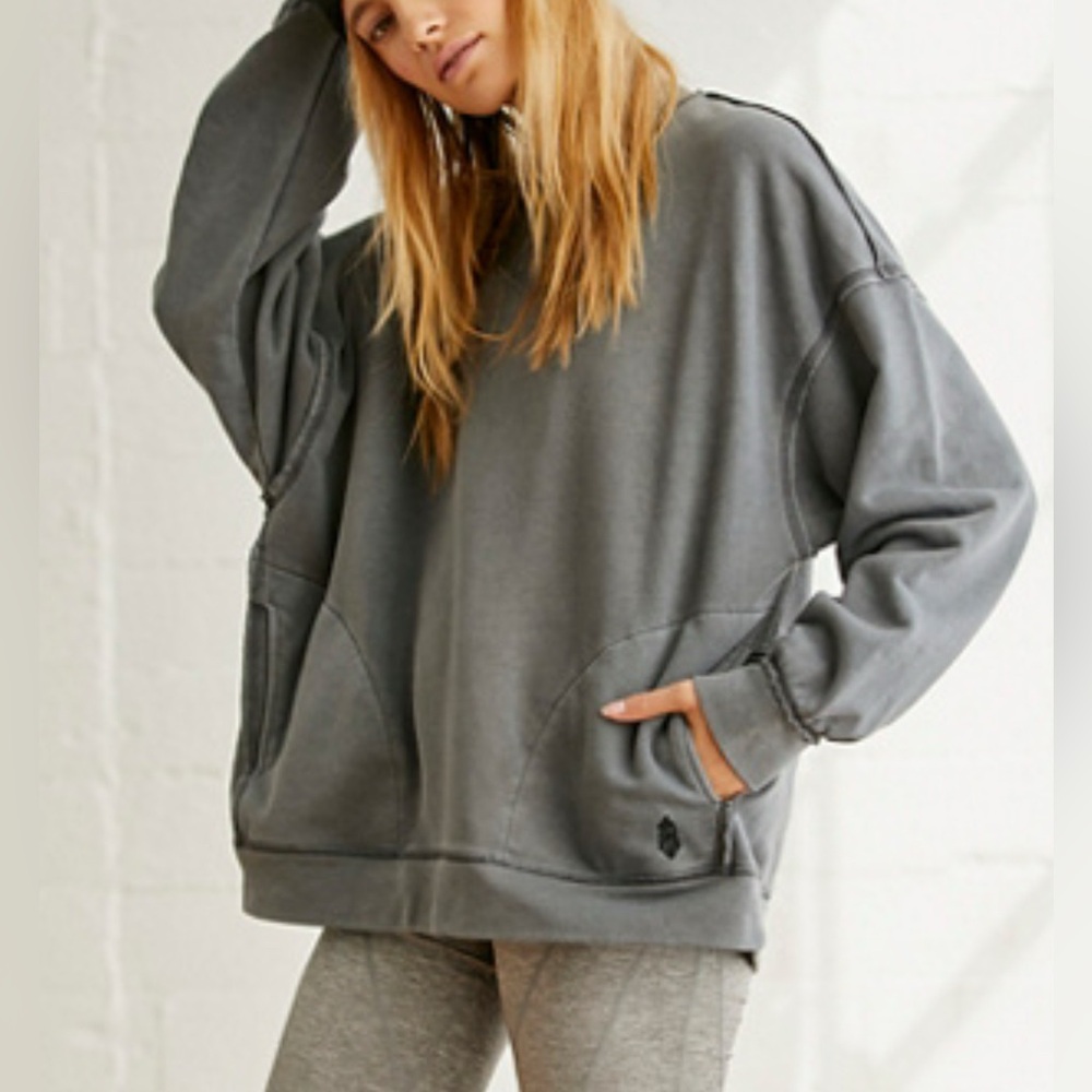 Free People Movement Washed Gray Women's Sweatshirt